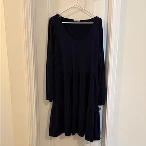 Navy Long Sleeve Dress